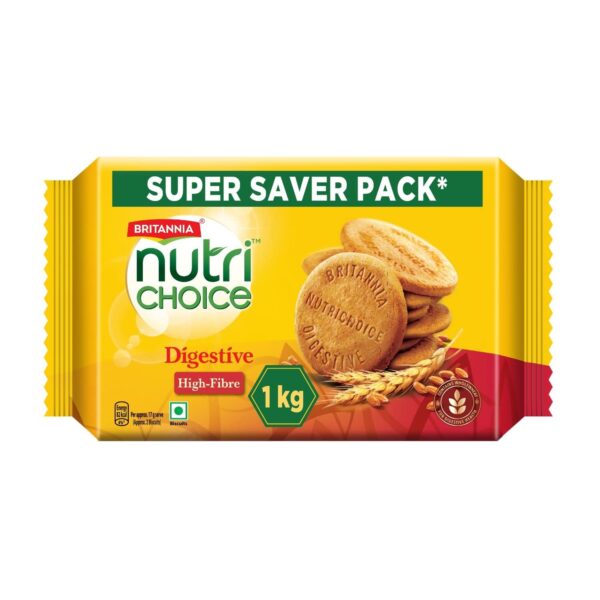 Britannia Nutri Choice Digestive, 1Kg 12Pcs Pack
