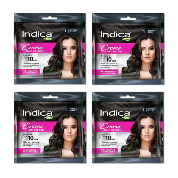 Indica 10 minute creme hair colour natural black 40 ml