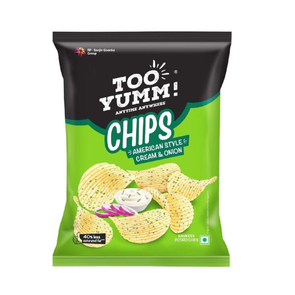 Too Yumm! Potato Chips - American Style Cream and Onion - 44G Pack - 12Pcs