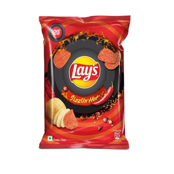 Lay's Sizzlin Hot Potato Chips 50 Gram Pack - 12Pcs