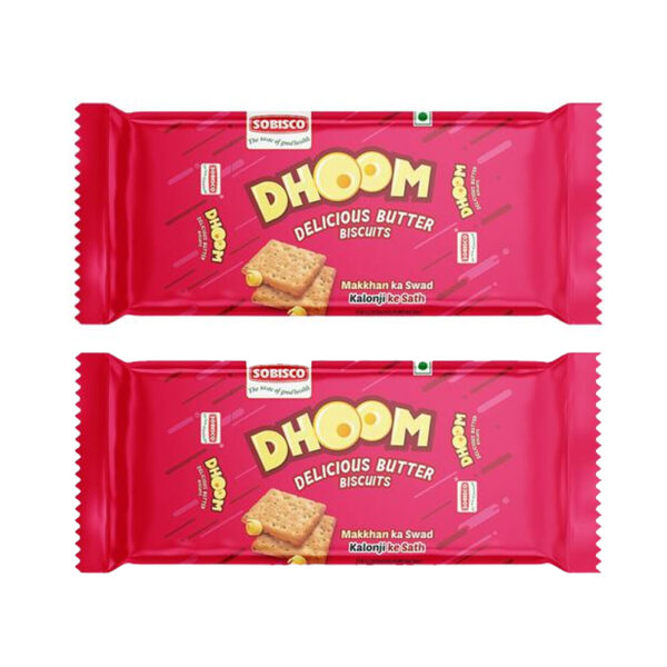 Sobisco Dhoom Deliciuse Butter Biscuit 150Gm 12Pcs Pack