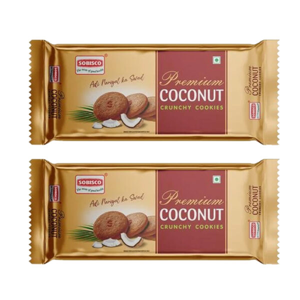 Sobisco Premium Coconut Crunchy Cookies 300Gm 12Pcs Pack
