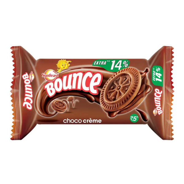 Sunfeast Bounce Choco Cream Biscuit 5/- Pack 12Pcs Pack
