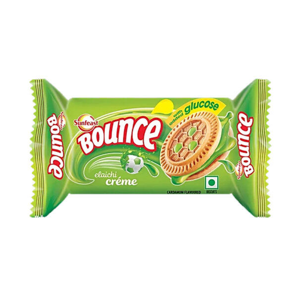 Sunfeast Bounce Elachi Cream Biscuit 5/- Pack 12Pcs Pack