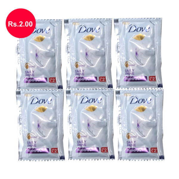 Dove daily shine shampoo 2/- - Sachet Pack -  64Pcs