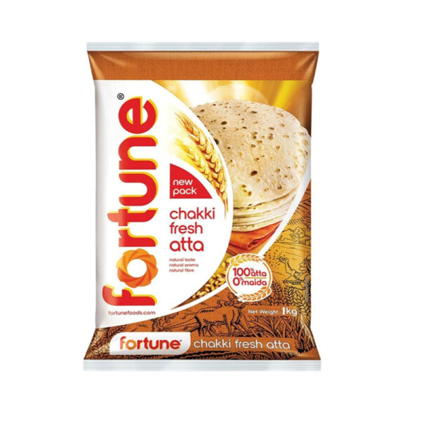Fortune Chakki Fresh Wheat Atta 1kg Pack - 30 Kg - 2 Bags