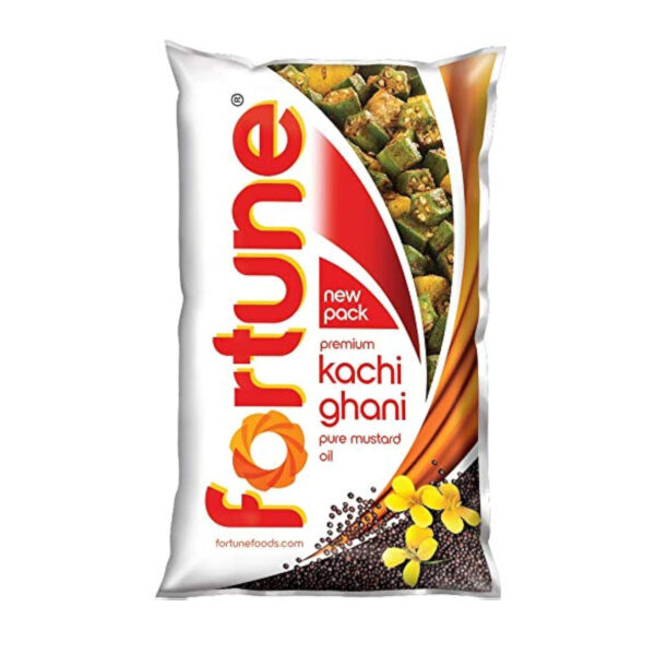 Fortune Kacchi Ghani Mustard Oil 1Ltr Pouch-16pcs Carton