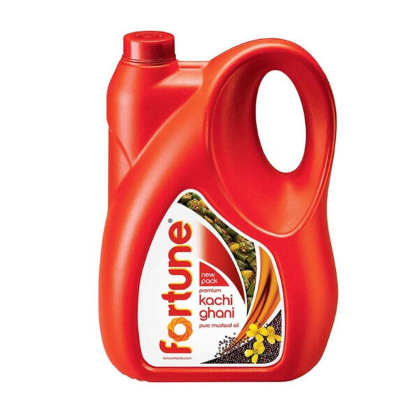 Fortune Kacchi Ghani Mustard Oil 5L Jaar