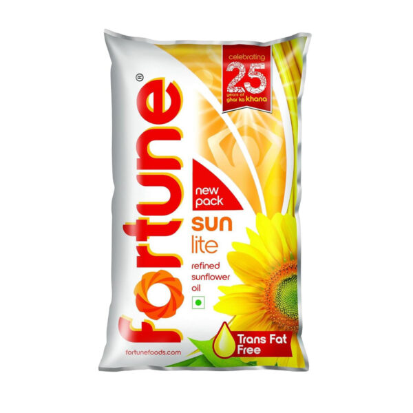 Fortune Sunflower Oil 1 ltr Pouch-24 Pcs Carton