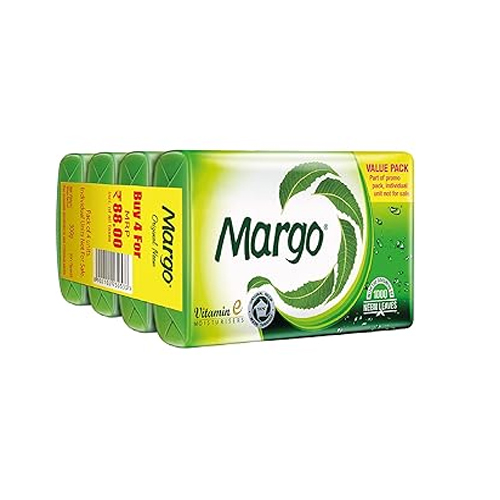 Margo Original Neem Soap With Vitamie C 75G (Pack of 4) - 12 Pcs