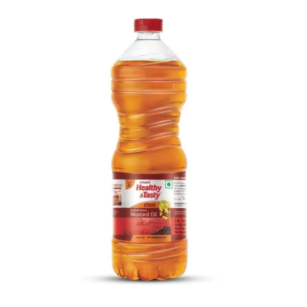 Emami Healthy & Tasty Mustard Oil Strong 1ltr Bottle - 12 Pcs